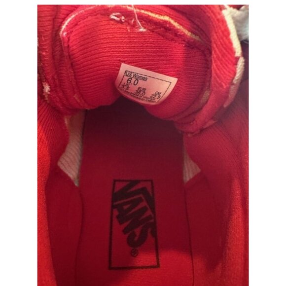 Vans Sk8-Hi Checkered red and white size 6 - Picture 5 of 7